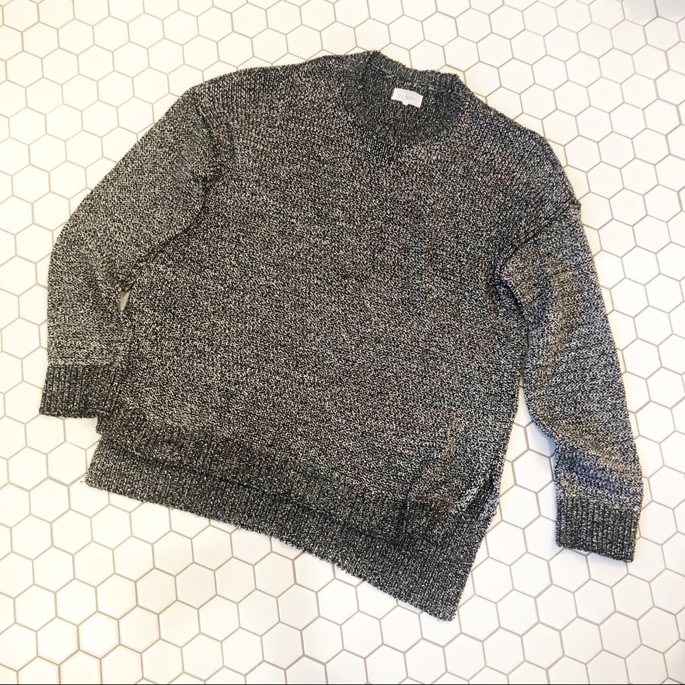 Speckled Black & White Sweater